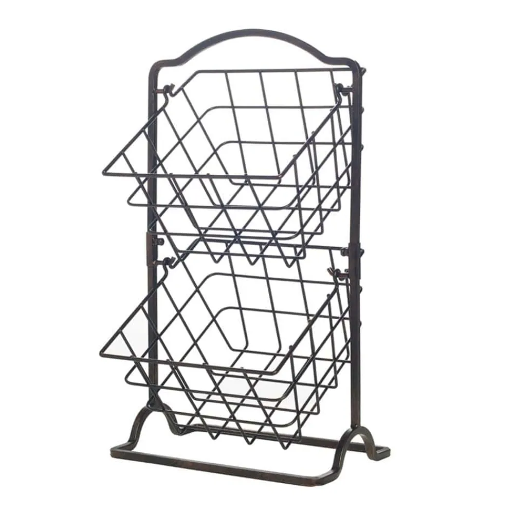Gourmet Basics® 2 Tier Hanging Storage Baskets- Fruit And Storage Baskets