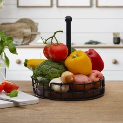 Pfaltzgraff® Anvil Cage Condiment Caddy- Fruit And Storage Baskets|Buffet Caddies