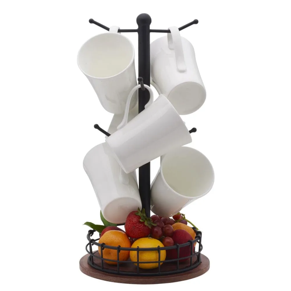 Pfaltzgraff® Anvil Cage Mug Tree- Fruit And Storage Baskets