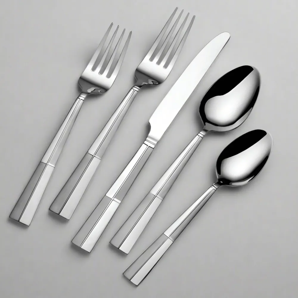 Pfaltzgraff® Arabesque Frost 42 Piece Flatware Set with Caddy, Service for 8- Sets