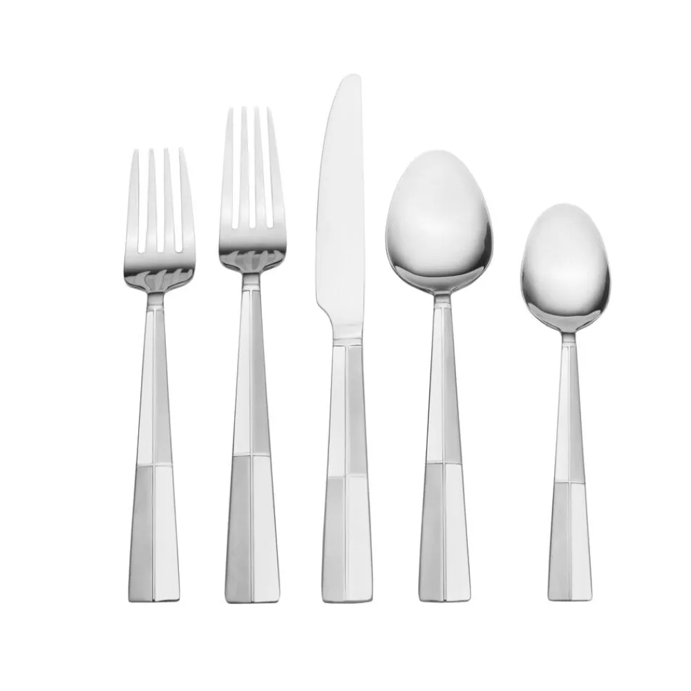 Pfaltzgraff® Arabesque Frost 42 Piece Flatware Set with Caddy, Service for 8- Sets