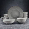 Pfaltzgraff® Arlie Gray 12 Piece Dinnerware Set, Service for 4- Dinnerware Service For 4