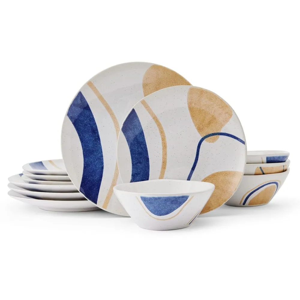 Pfaltzgraff® Artful Circles 12 Piece Set, Service for 4- Dinnerware Service For 4