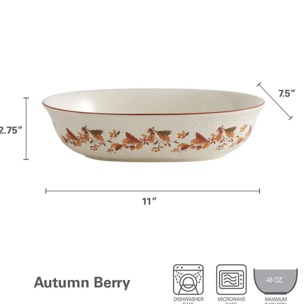 Pfaltzgraff® Autumn Berry Oval Vegetable Bowl- Serve Bowls