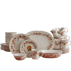 Pfaltzgraff® Autumn Berry Service for 8 with Serveware- Dinnerware Service For 8