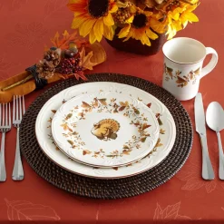 Pfaltzgraff® Autumn Berry Service for 8 with Serveware- Dinnerware Service For 8