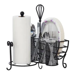 Gourmet Basics® Avilla Picnic Storage Caddy- Flatware Caddies|Fruit And Storage Baskets