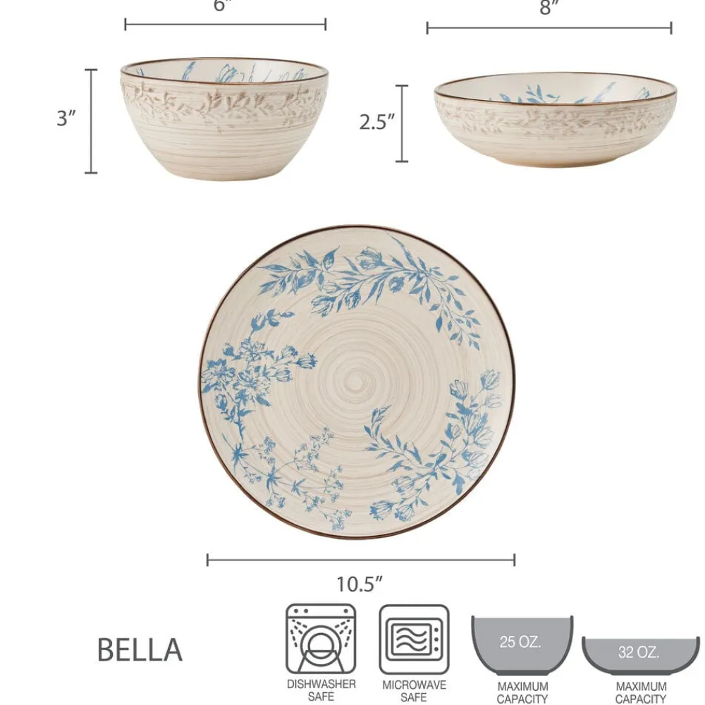 Pfaltzgraff® Bella 12 Piece Dinnerware Set, Service for 4- Dinnerware Service For 4