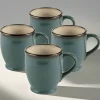 Gourmet Basics® Belmont Set of 4 Blue Mugs- Coffee Mugs