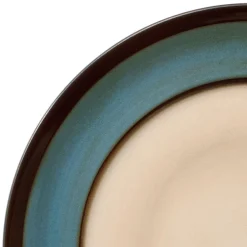 Gourmet Basics® Belmont Set of 4 Blue Round Dinner Plates- Dinner Plates