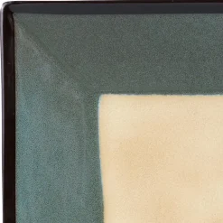 Gourmet Basics® Belmont Set of 4 Blue Square Dinner Plates- Dinner Plates