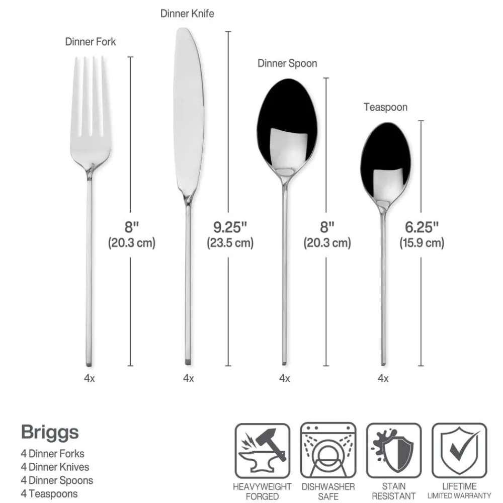 Towle® Living Briggs Forged 20 Piece Flatware Set, Service for 4- Sets