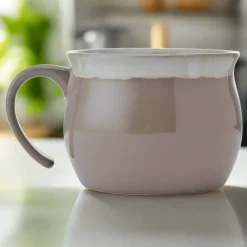 Pfaltzgraff® Brown Banded Jumbo Soup Mug- Coffee Mugs|Soup Cereal Bowls