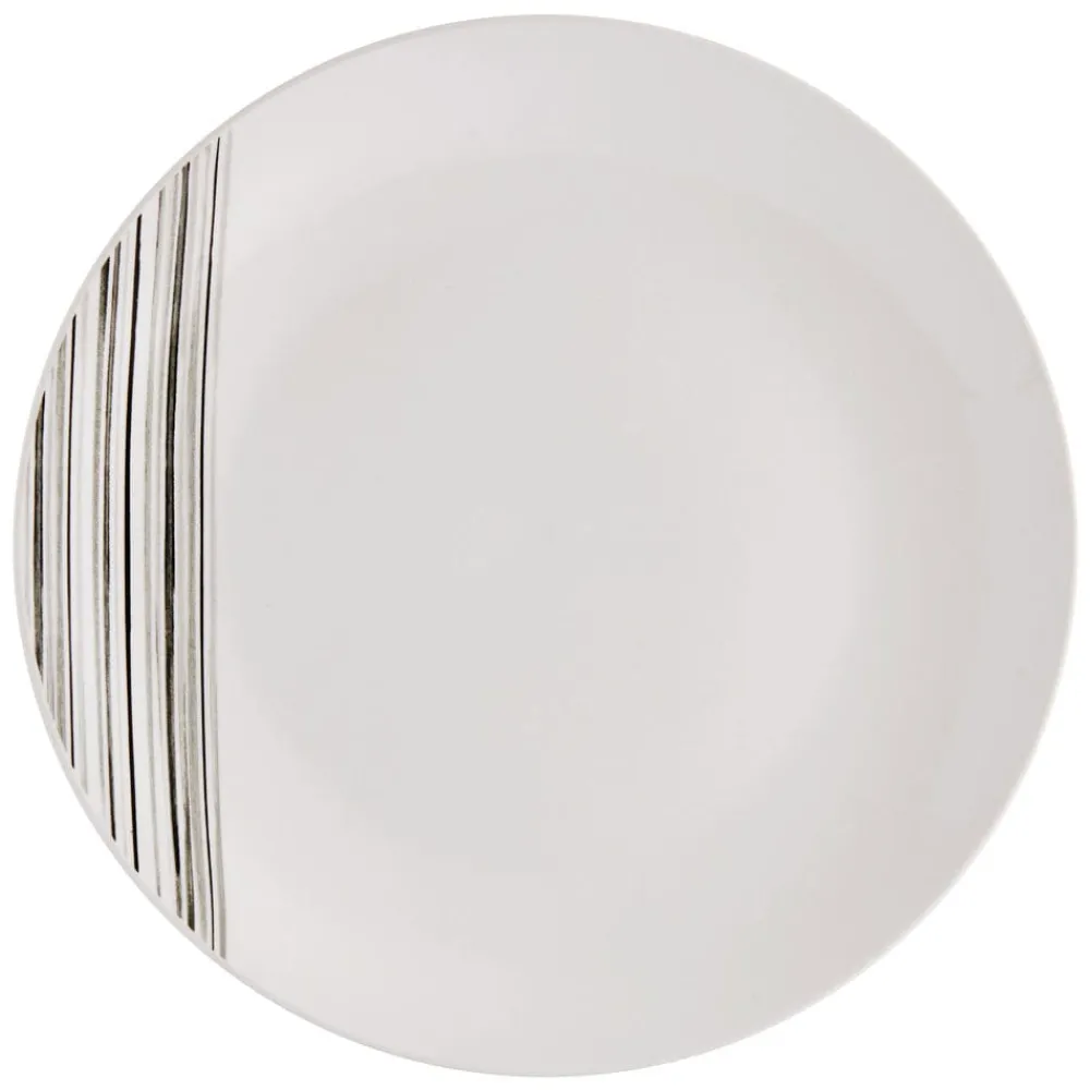 Studio Nova Brushed Lines 16 Piece Dinnerware Set, Service for 4- Dinnerware Service For 4