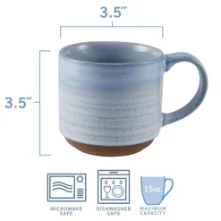Pfaltzgraff® Brushed Set of 6 Reactive Mugs, Assorted- Coffee Mugs