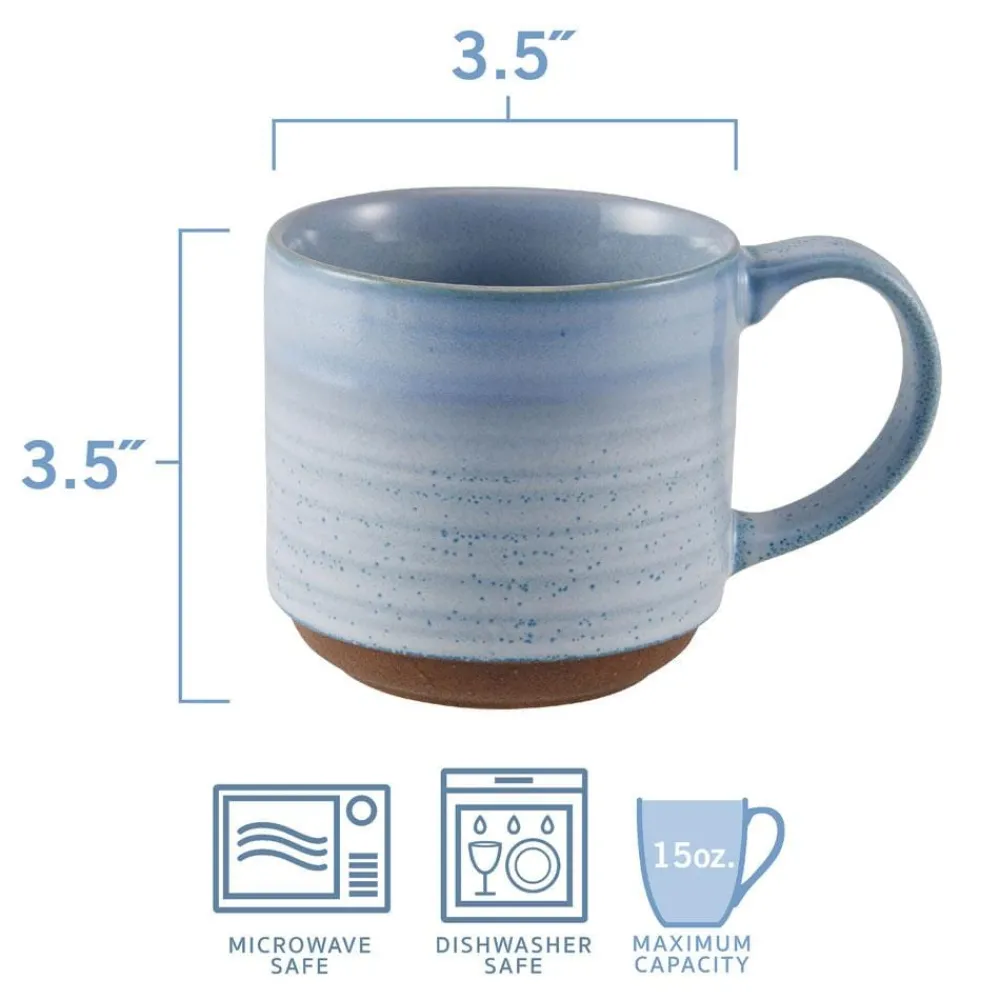 Pfaltzgraff® Brushed Set of 6 Reactive Mugs, Assorted- Coffee Mugs