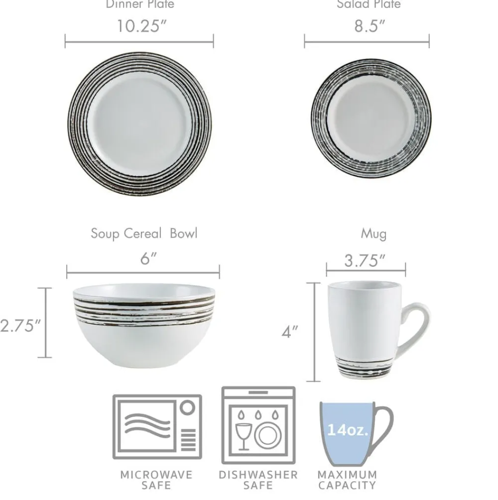 Pfaltzgraff® Bryson White 16 Piece Dinnerware Set, Service for 4- Dinnerware Service For 4