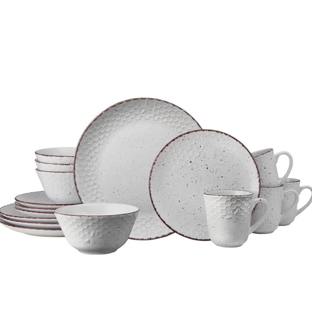 Pfaltzgraff® Bumble Bee White 16 Piece Dinnerware Set, Service for 4- Dinnerware Service For 4