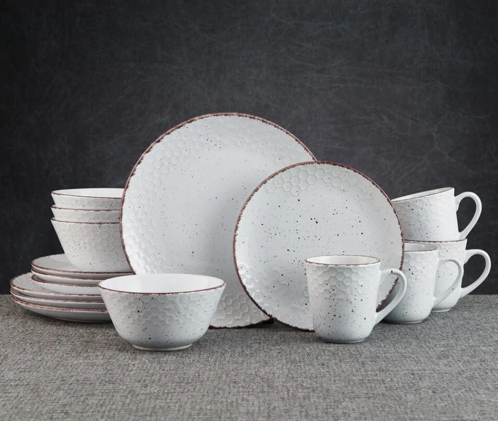 Pfaltzgraff® Bumble Bee White 16 Piece Dinnerware Set, Service for 4- Dinnerware Service For 4
