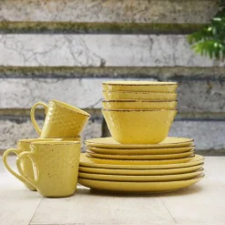 Pfaltzgraff® Bumble Bee Yellow 16 Piece Dinnerware Set, Service for 4- Dinnerware Service For 4