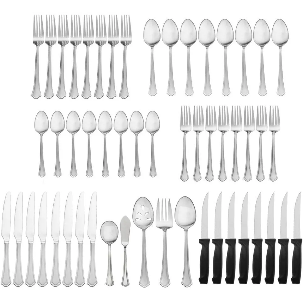 Pfaltzgraff® Capri Frost 53 Piece Flatware Set, Service for 8- Sets