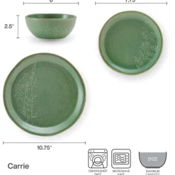 Pfaltzgraff® Carrie 12 Piece Dinnerware Set, Service for 4- Dinnerware Service For 4