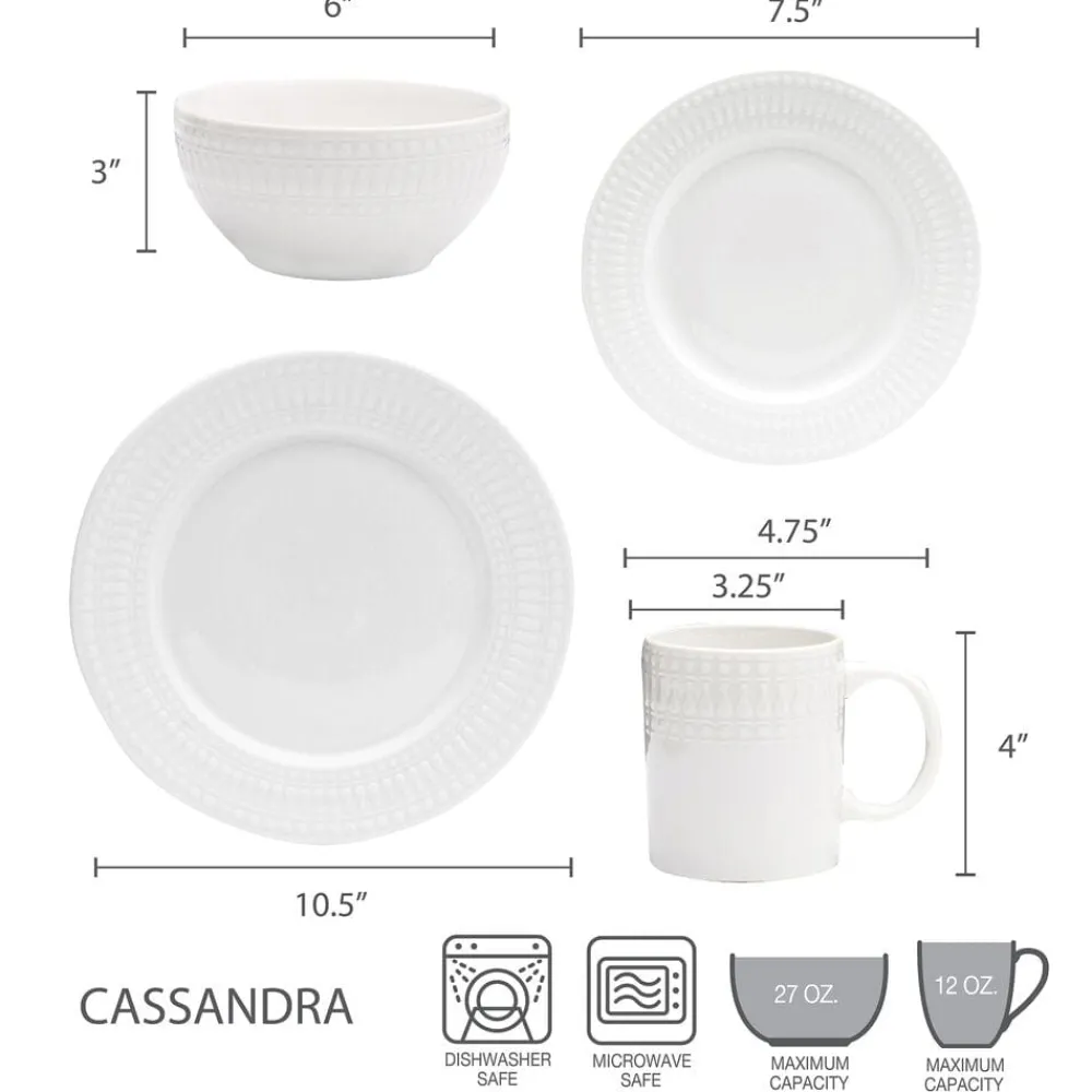 Pfaltzgraff® Cassandra 16 Piece Dinnerware Set, Service for 4- Dinnerware Service For 4