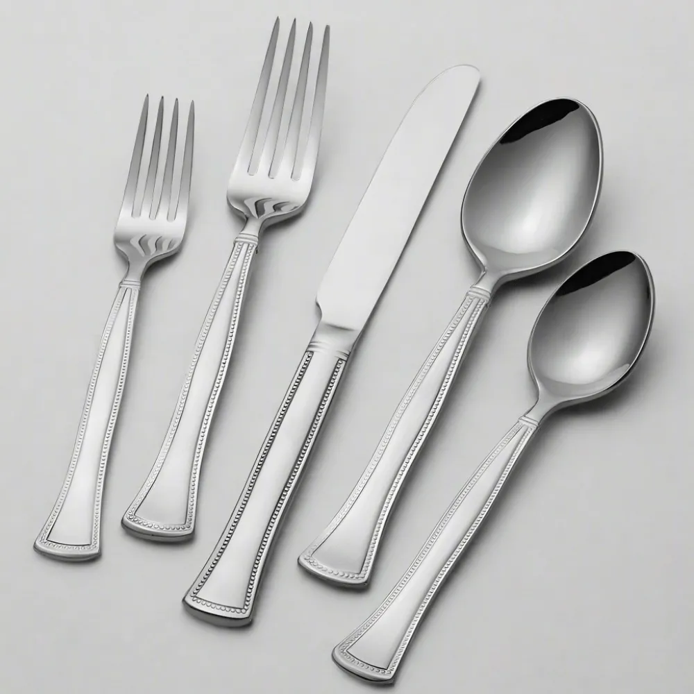 Gourmet Basics® Chadwick Bead 20 Piece Flatware Set, Service for 4- Sets