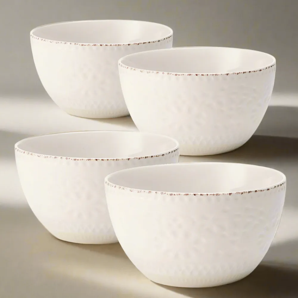 Pfaltzgraff® Chateau Cream Set of 4 Soup Cereal Bowls- Soup Cereal Bowls