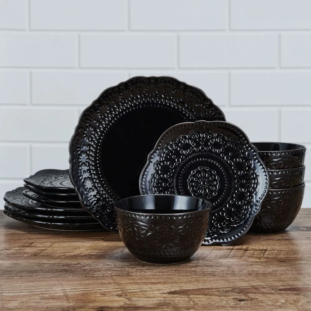 Pfaltzgraff® Chateau Midnight 12 Piece Dinnerware Set, Service for 4- Dinnerware Service For 4
