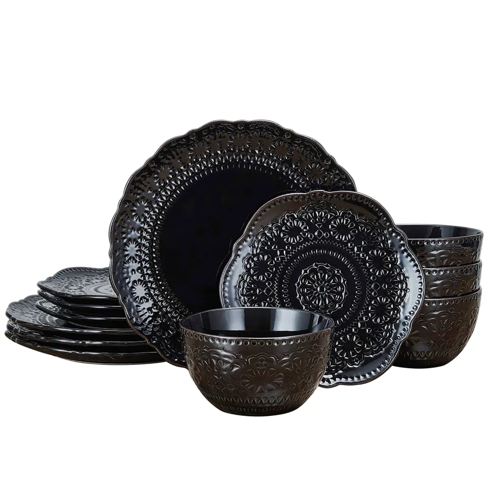 Pfaltzgraff® Chateau Midnight 12 Piece Dinnerware Set, Service for 4- Dinnerware Service For 4