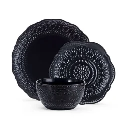 Pfaltzgraff® Chateau Midnight 12 Piece Dinnerware Set, Service for 4- Dinnerware Service For 4