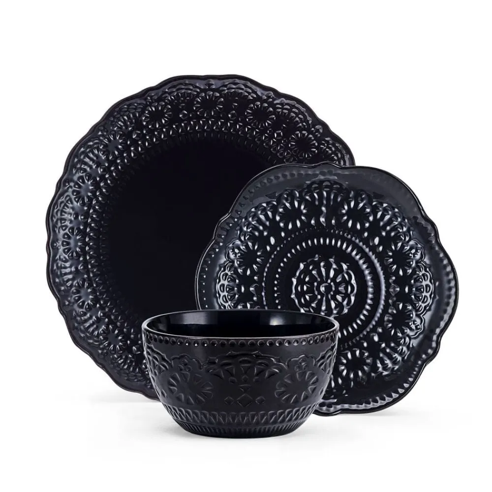 Pfaltzgraff® Chateau Midnight 12 Piece Dinnerware Set, Service for 4- Dinnerware Service For 4