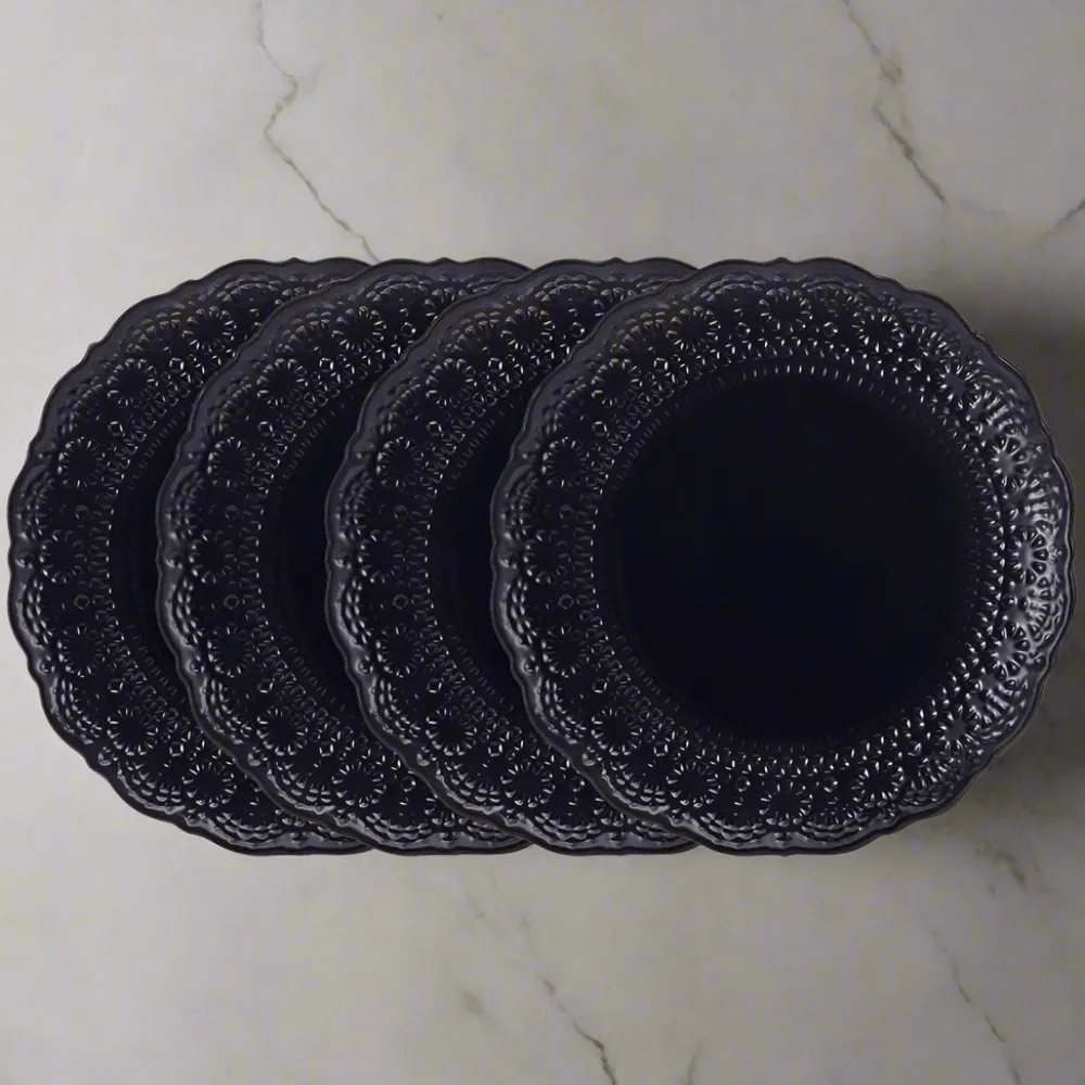 Pfaltzgraff® Chateau Midnight Set of 4 Dinner Plates- Dinner Plates