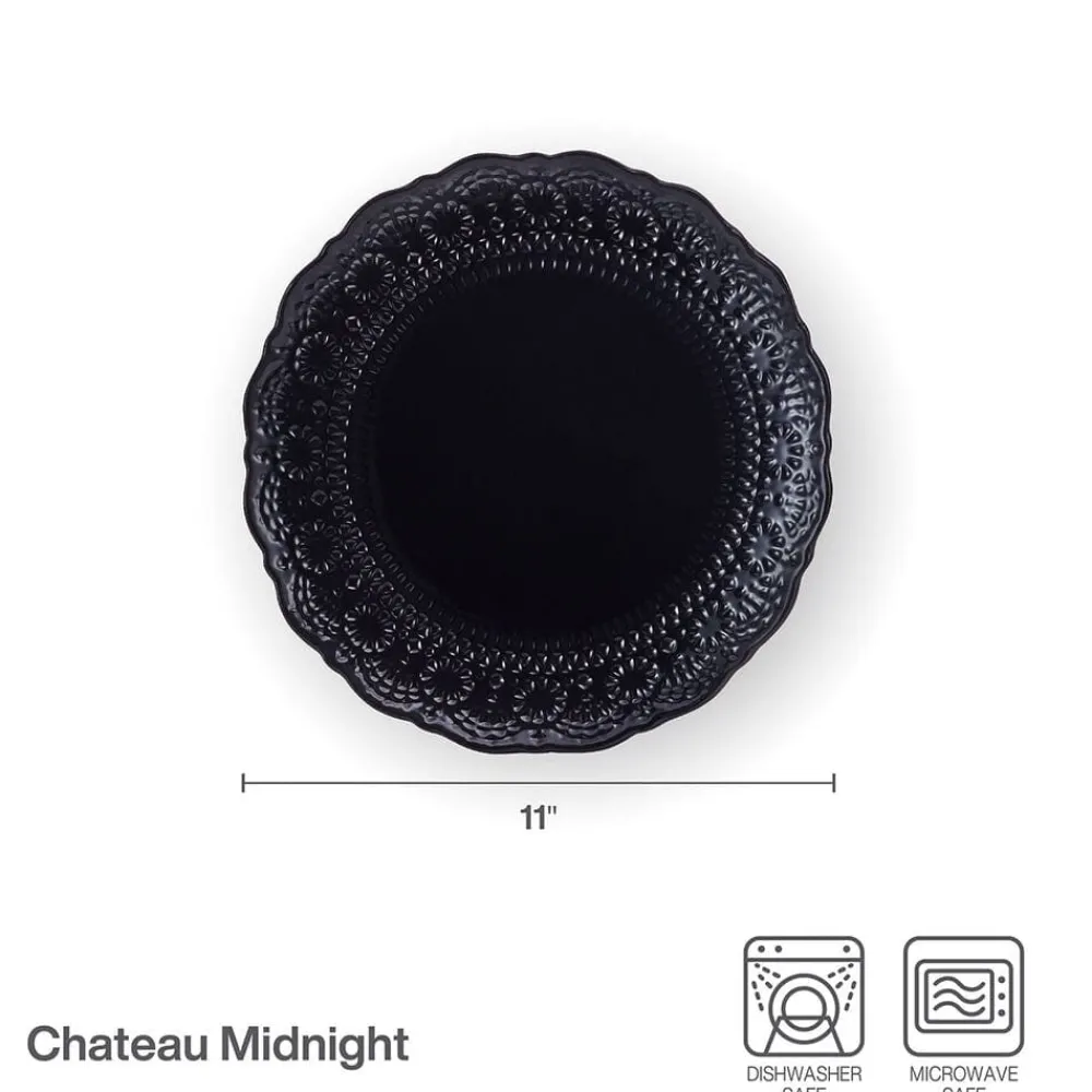 Pfaltzgraff® Chateau Midnight Set of 4 Dinner Plates- Dinner Plates