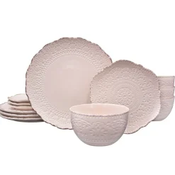 Pfaltzgraff® Chateau Pink 12 Piece Dinnerware Set, Service for 4- Dinnerware Service For 4