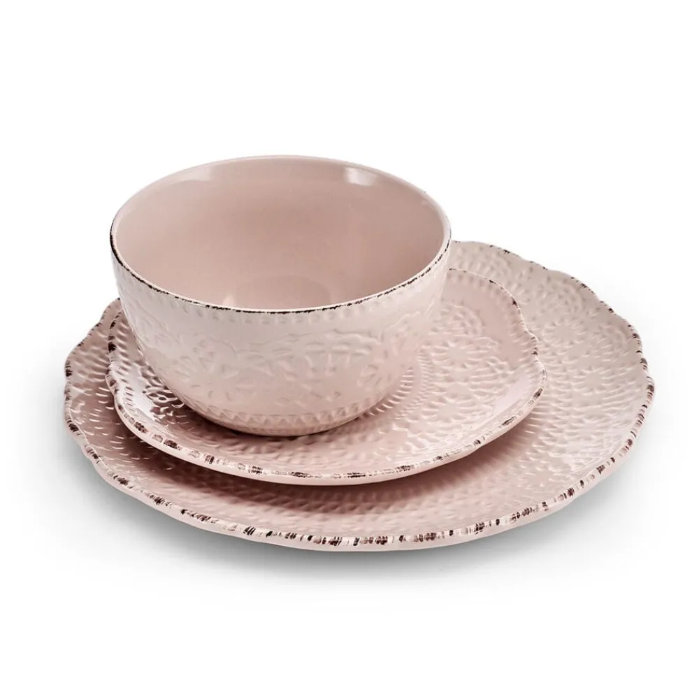 Pfaltzgraff® Chateau Pink 12 Piece Dinnerware Set, Service for 4- Dinnerware Service For 4