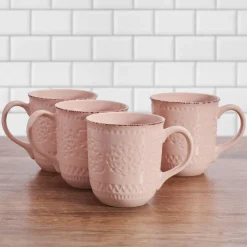 Pfaltzgraff® Chateau Pink Set of 4 Mugs- Coffee Mugs