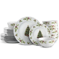 Pfaltzgraff® Christmas Day 24 Piece Dinnerware Set, Service for 8- Dinnerware Service For 8