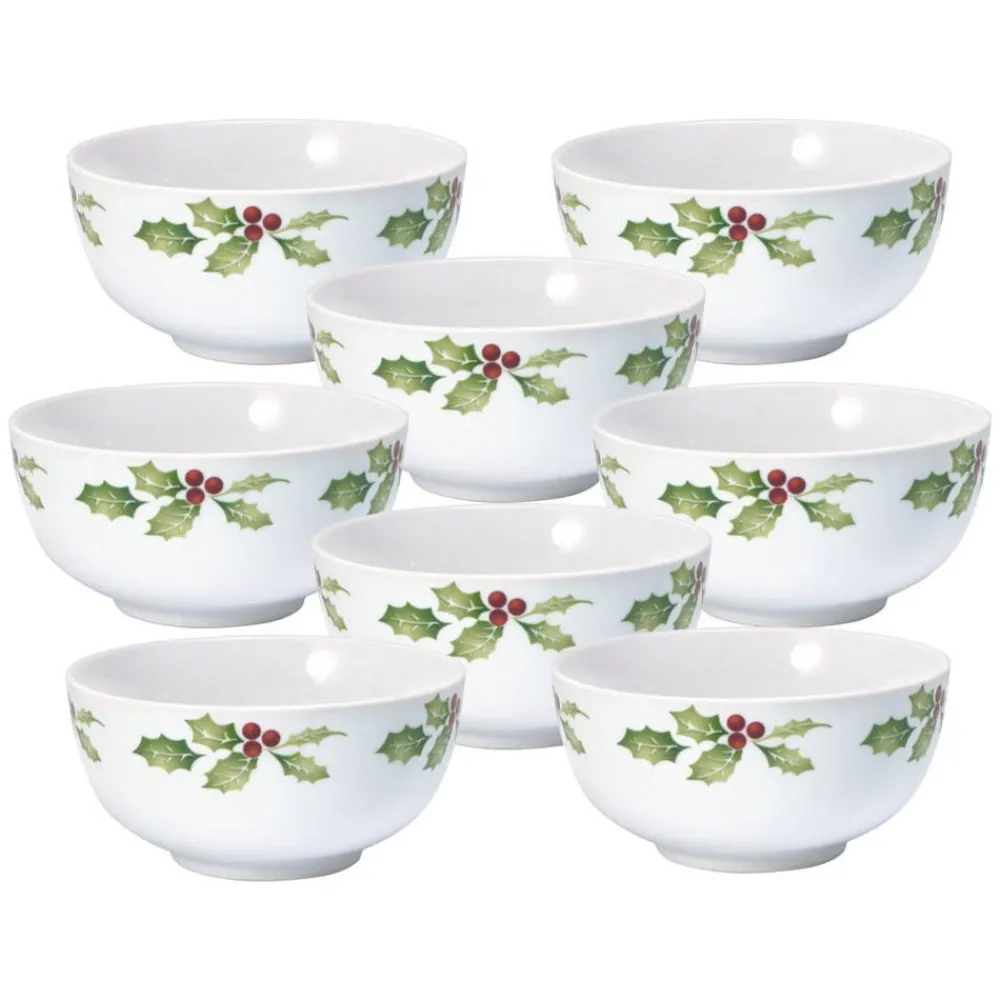 Pfaltzgraff® Christmas Day Set of 8 Soup Cereal Bowls- Soup Cereal Bowls