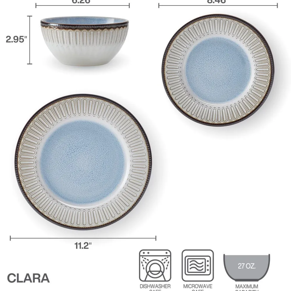 Pfaltzgraff® Clara 12 Piece Dinnerware Set, Service for 4- Dinnerware Service For 4