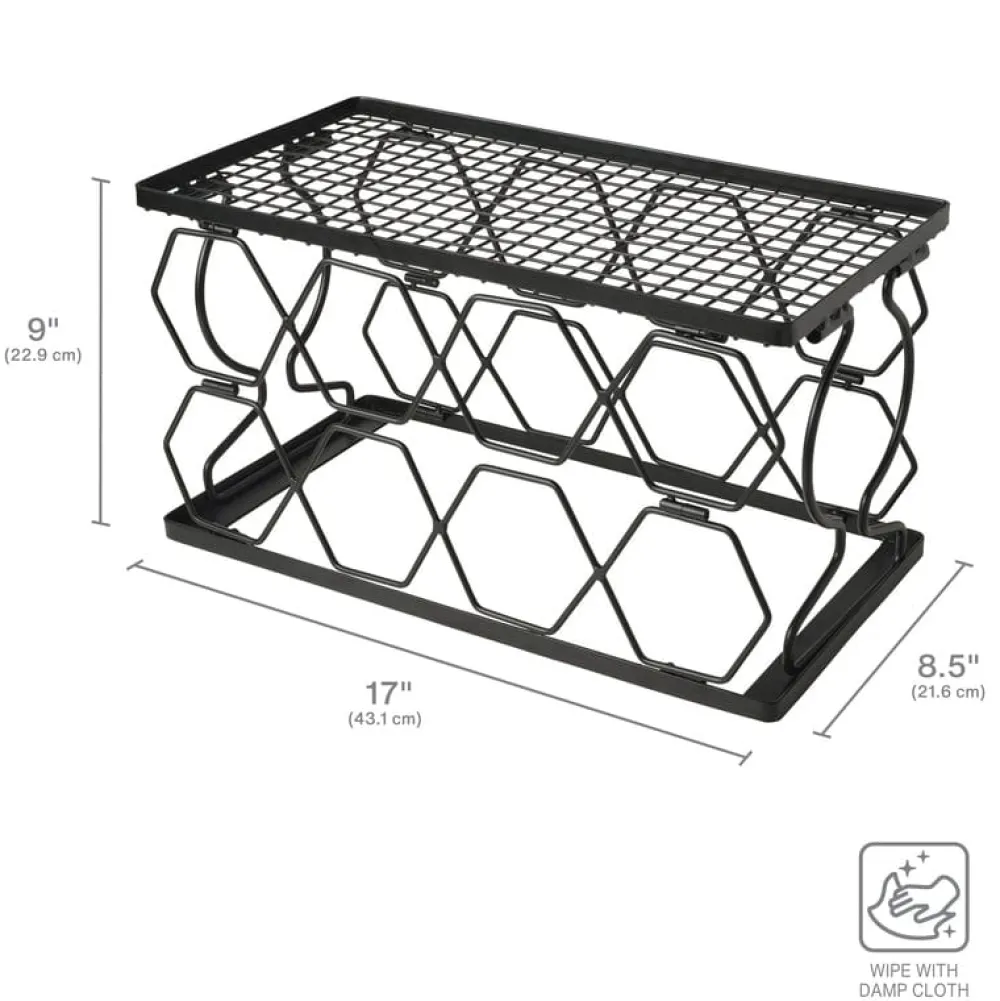 Gourmet Basics® Collapsible Stackable 8 Bottle Wine Rack- Fruit And Storage Baskets