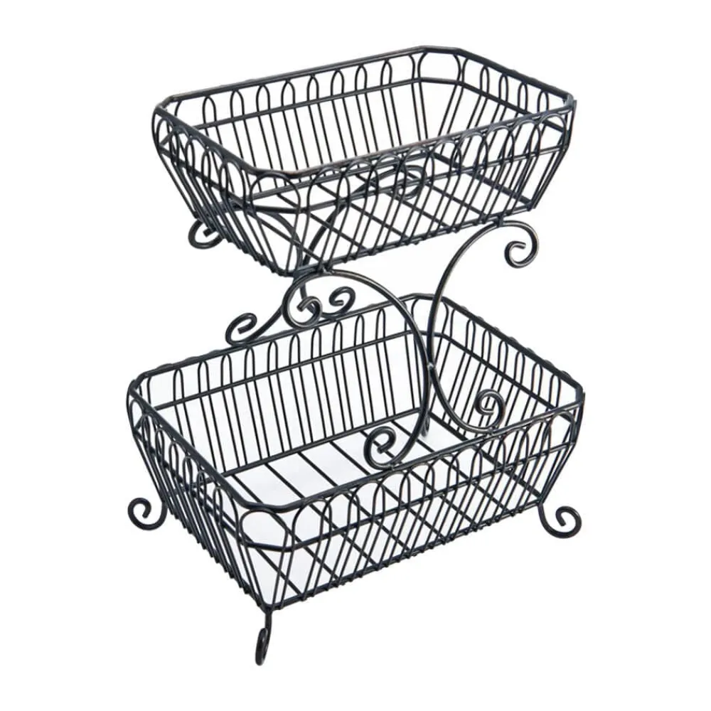 Gourmet Basics® Countryside 2 Tier Fruit Storage Basket- Fruit And Storage Baskets