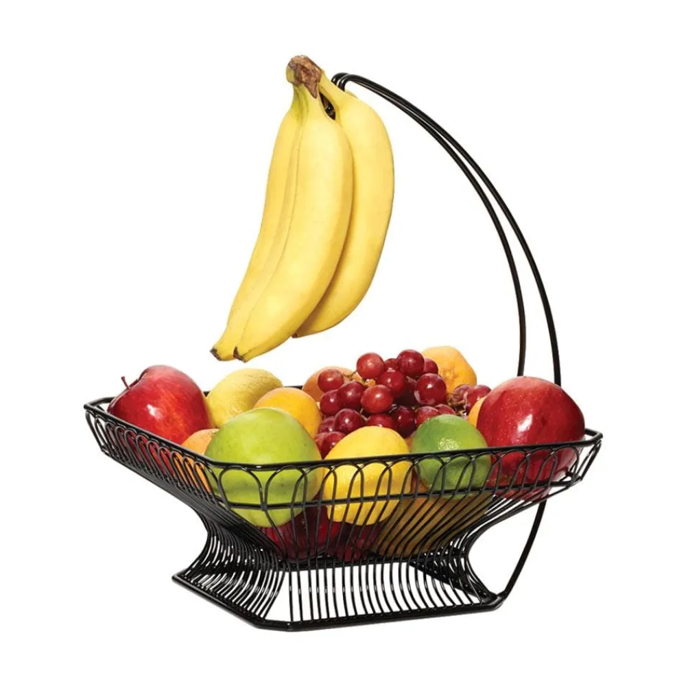 Gourmet Basics® Countryside Fruit Basket with Banana Hook- Fruit And Storage Baskets