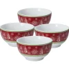 Pfaltzgraff® Dancing Snowflakes Set of 4 Soup Cereal Bowls- Soup Cereal Bowls