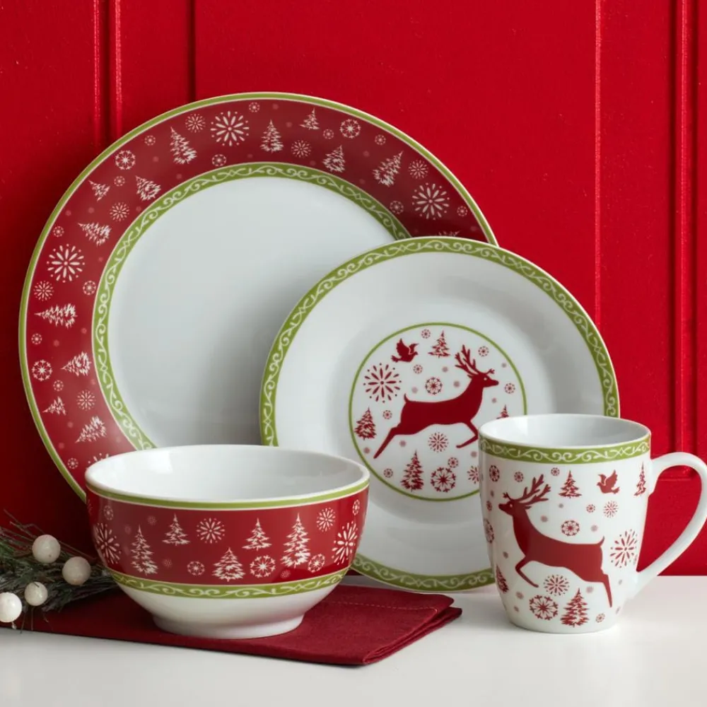 Pfaltzgraff® Dancing Snowflakes Set of 4 Soup Cereal Bowls- Soup Cereal Bowls