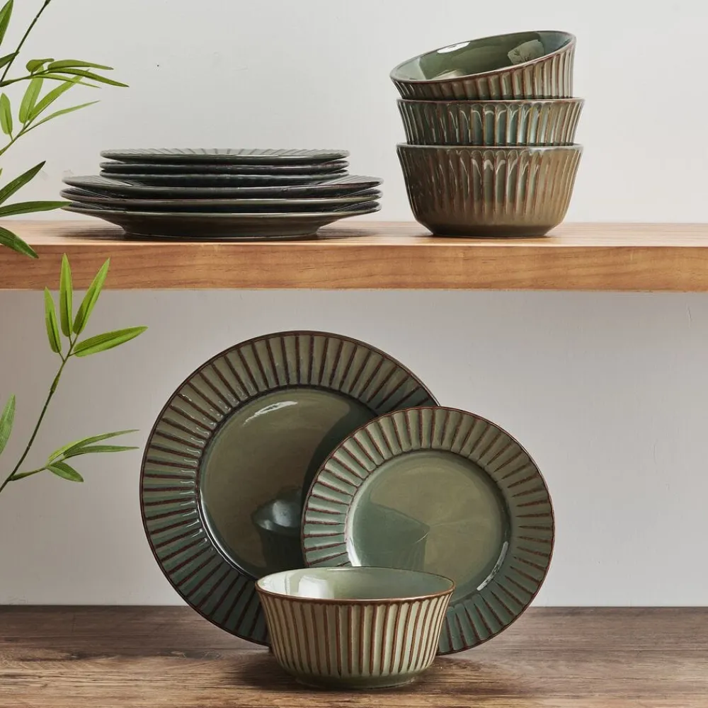 Pfaltzgraff® Dannie Green 12 Piece Dinnerware Set, Service for 4- Dinnerware Service For 4