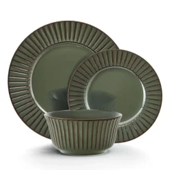 Pfaltzgraff® Dannie Green 12 Piece Dinnerware Set, Service for 4- Dinnerware Service For 4