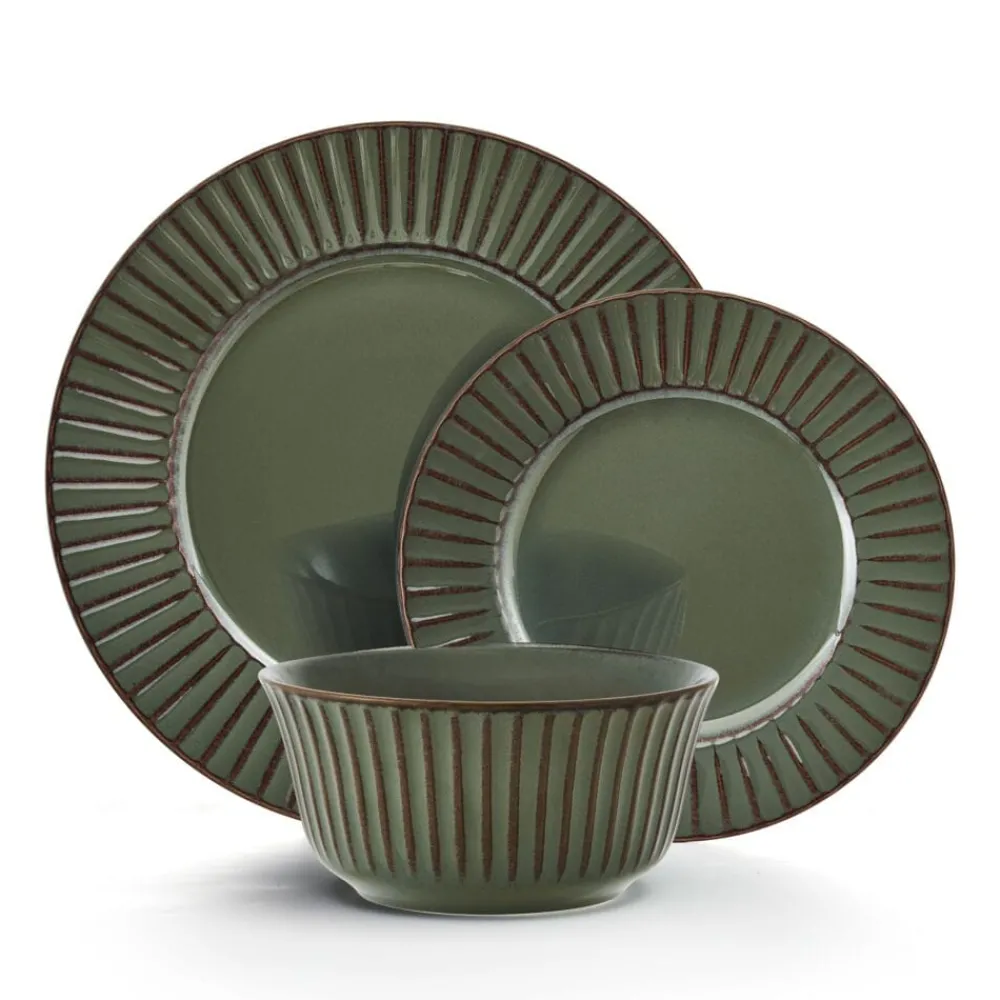 Pfaltzgraff® Dannie Green 12 Piece Dinnerware Set, Service for 4- Dinnerware Service For 4