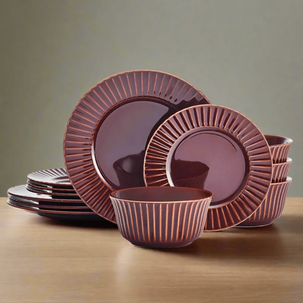 Pfaltzgraff® Dannie Red 12 Piece Dinnerware Set, Service for 4- Dinnerware Service For 4